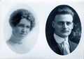 1916 - Alfred and Clara HInderer Baur wedding picture.jpg