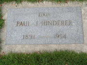1954 - Paul Hinderer Gravestone.jpg