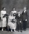 1919 - Martin A Jaus and Hannah Lieske wedding LtR Rose Lieske Emily Lieske Herbert Jaus.jpg