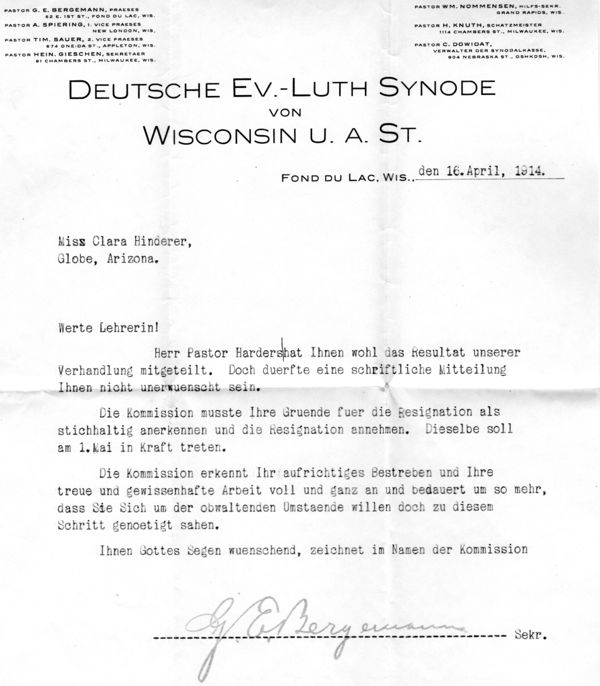 1914 - 04 16 Deutsche Ev Luth Synode Letter to Clara at Globe.jpg