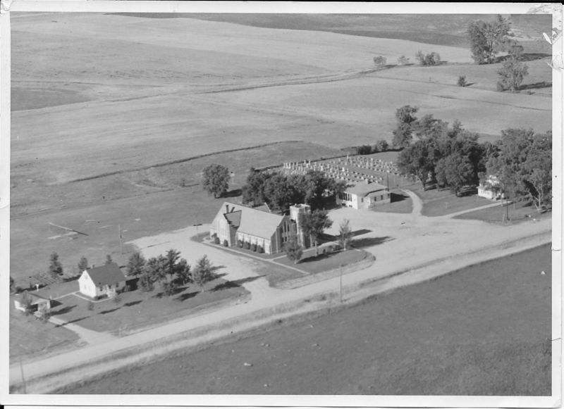 1960s - St .John's Lutheran Church Cedar Mills ariel picture.jpg