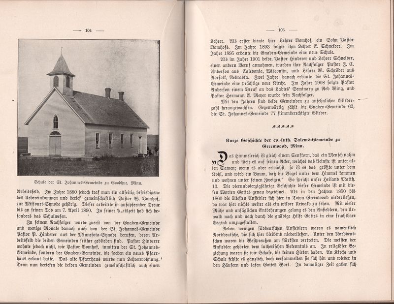 Gelchte de Minnesota Synode - page 104-105 - Paul Hinderer - St Johns - Goodhue MN.jpg