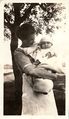 1922 May 16 - Clara Hinderer Baur holding Ralph Baur age 3 and a half months old - taken in Cedar MIlls MN(2).jpg